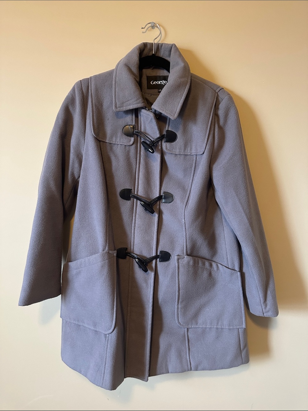 George Lavender Gray Toggle Pea Coat